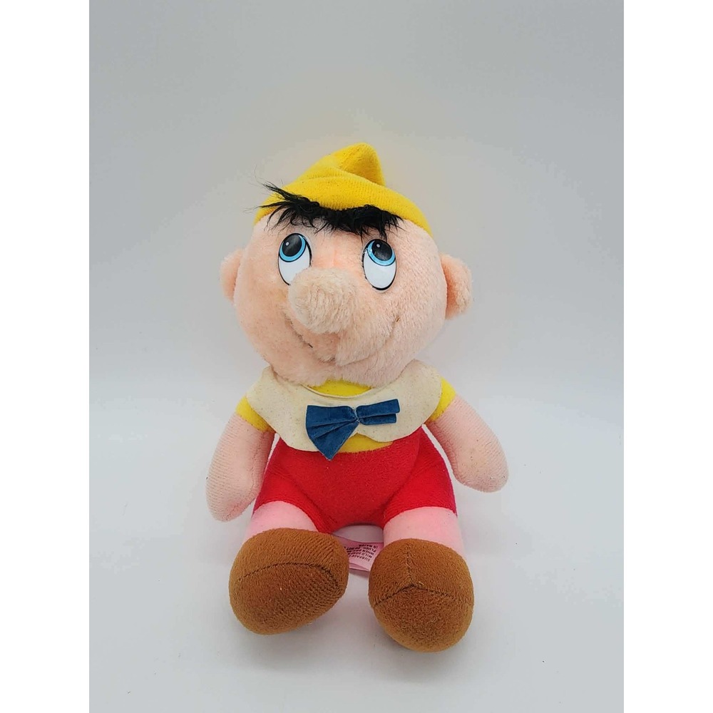 Vintage Walt Disney Productions Pinocchio Plush Toy Canasa Trading Corp Red
